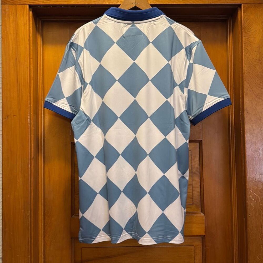 Bogey Boys Blue Checkered Short Sleeve Golf Polo Shirt Men’s Medium - Picture 5 of 6